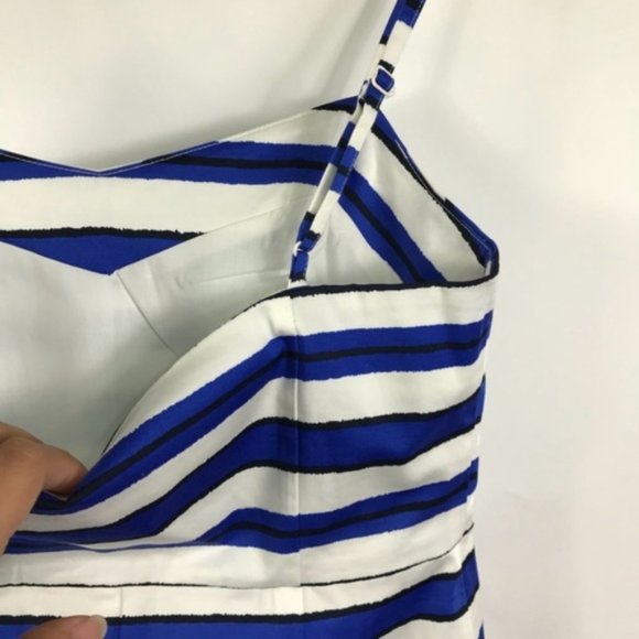 Gap Blue & White Striped Sleeveless Mini Dress Size 0 Cotton Blend - Picture 8 of 8
